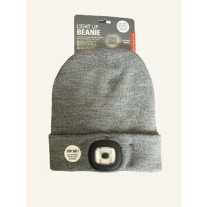 Kikkerland Light Up Beanie OSFA Unisex Grey Brand New In Packaging